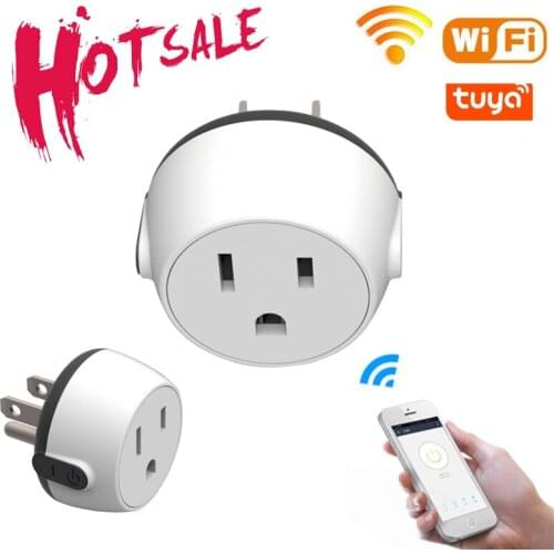 1-5 Piece Tuya WiFi US Smart Plug 10A 100V-240v Adapter Wireless Remote Voice Control Timer Socket For Google Home Alexa IFTTT