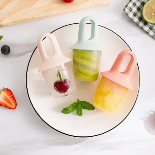 1pcs DIY Mini Silicone Ice Pops Mold Ice Cream Ball Lolly Maker Popsicle Molds Baby Food Fruit Shake Home Ice Cream Frozen Mold