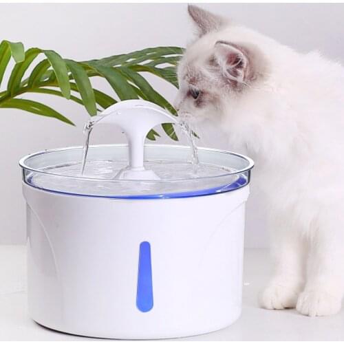 2.5L Automatic Pet Cat Water Fountain with LED Light USB Dog Cat Pet Mute Drinker Feeder Bowl Pet Drinking Fountain Dispenser
