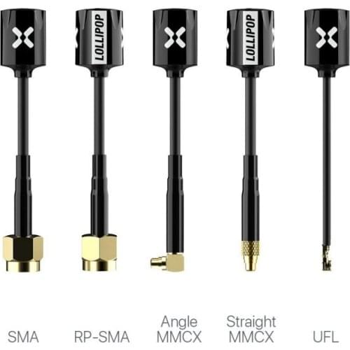 2pcs Foxeer Micro Lollipop 5.8G 2.5DBi High Gain Omni RHCP FPV Antenna MMCX Right Angle RHCP UFL Super Mini For RC FPV Drone