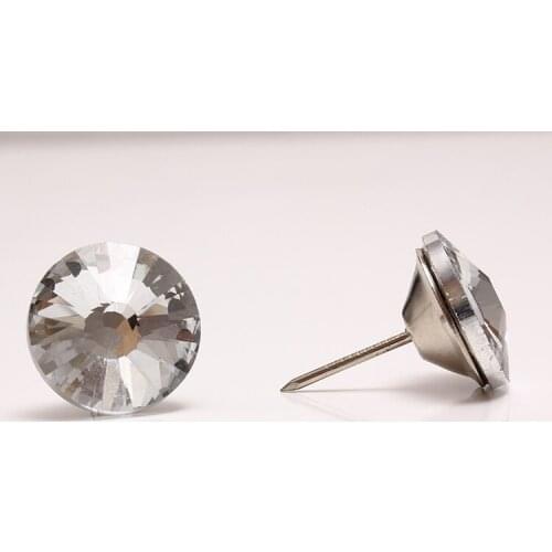 770pcs/lot) 22mm Flat Top Crystal Nail Studs Buttons For Upholstery Soft Fabric Furniture