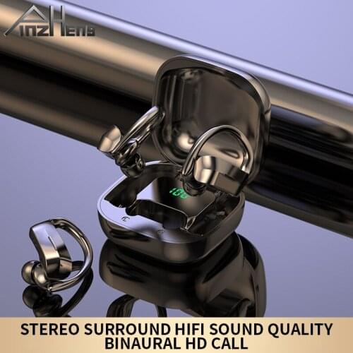 PINZHENG TWS Wireless Headphones Bluetooth Earphones Noise Canceling Sports Waterproof Headset 9D Stereo Wireless In-ear Earbuds