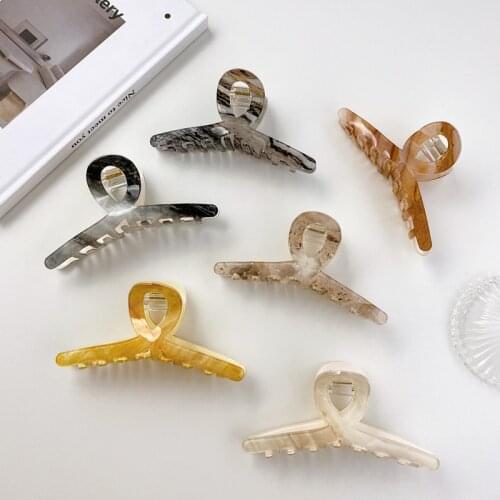Large Acrylic Hair Claws Crab Clamps Retro Cross Claw Clips For Women Girls Big Size Hair Clips Washing Tool Hair Accessories