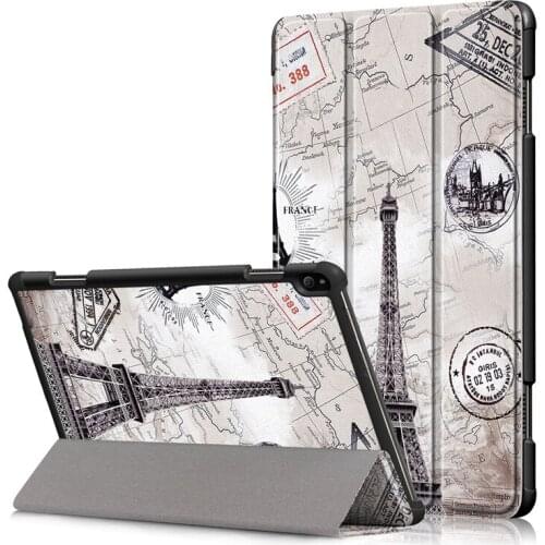 Colorful printed case For Lenovo Tab P10 TB-X705F TB-X705L 10.1" Folding Stand Smart PU leather Cover