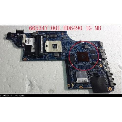 For HP pavilion DV6-6000 motherboard HM65 DDR3 665347-001 HD6490 1G or 650799-001 HD6770 2G Discrete graphics motherboard