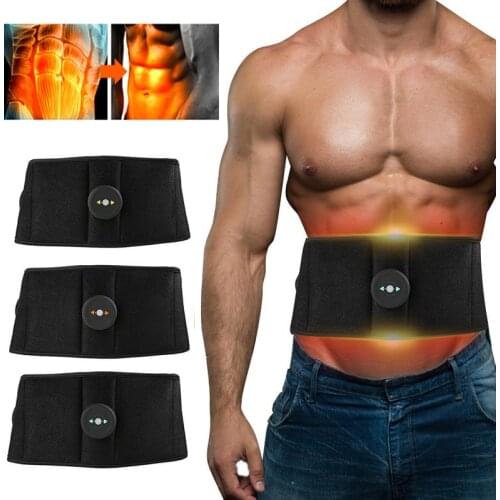 Electric Abdominal Muscle Trainer EMS Abs Fitness Equipment Training Muscle Exerciser Stimulate Toning Belt Exercise Gym At Home