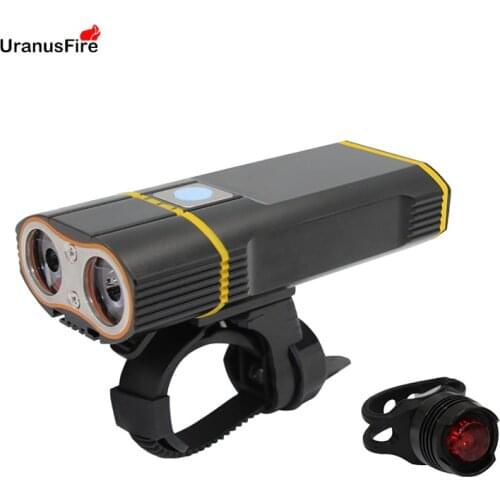 Uranusfire USB Rechargeable Bike Light Front Handlebar Cycling Led Light Battery Flashlight Torch Headlight Bicycle Light