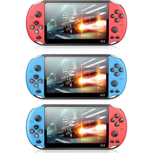 X12 Game Console 5.1 Inch Handheld Retro Game Consoles Built-in 1000+ Games Childrens Game Console Christmas/New Year Gifts