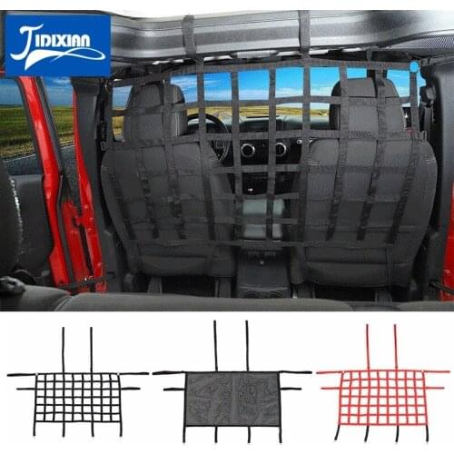 MOPAI Interior Mouldings Car Rear Seat Isolation Net for Jeep Wrangler TJ JK JL Accessories for Gladiator JT 2018