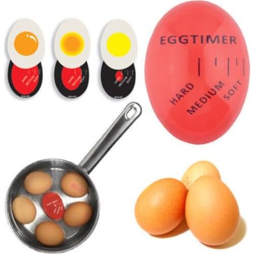 Egg Timer 2pcs Kitchen Electronics Gadgets Color Changing Yummy Soft Hard Boiled Eggs Cooking Eco-Friendly Resin Red Timer Tools