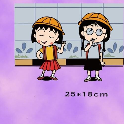 Cartoon Small Girl Pattern Heat Transfer Sticker Diy Japan Anime Priinting Patches for Clothes T-shirt Decor