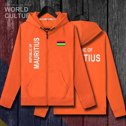 Mauritius MUS Maurice Moris Mauritian mens fleeces hoodies winter jacket men jackets and coats zipper clothes nation tracksuit
