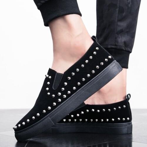 Tenis Masculino 2019 Men Casual Shoes New Designer Sneakers Rivet Suede Leather Men Zapatos De Hombre Chaussure Homme Footwear I