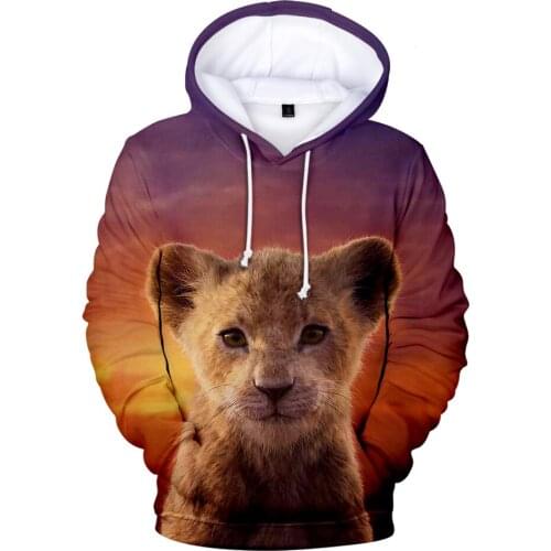 New Hoodies Film Glory Kingdom King The Lion King Simba 3D Hoodies Men Women Fashion Hip Hop Sweatshirts Harajuku Casual Hoodies