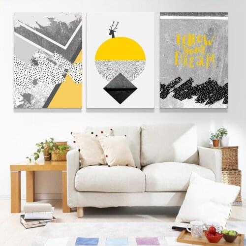 Posters and prints art Modern abstract polygon for the living room canvas nordic style kids decoration Modular pictures decorati