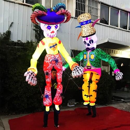 Customized 3.5M Giant Inflatable Scary Clown toys with Led Lighting for Halloween Festival Bar Event