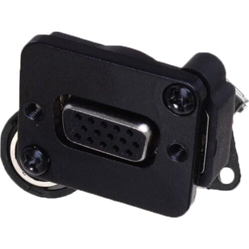 VGA Female-to-Female Connector DB15 DB9 pin straight through front and rear plugs Canon cabinet panel lock D-type socket module