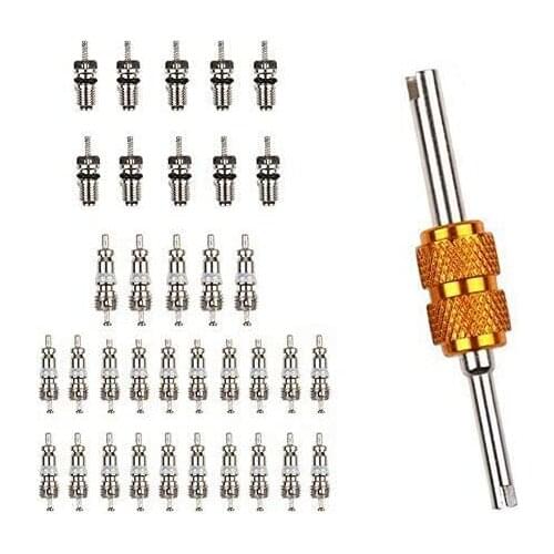 Air Conditioning Valve Core A/C R12 R134a Refrigerated Schrader for Cars Homes AC with Teflon Seal Tire Vvalve Stem Removal Tool