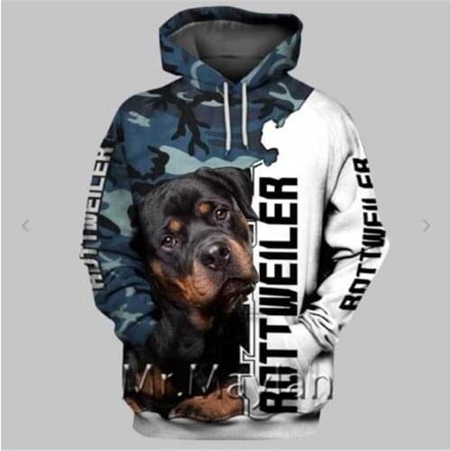 Rottweiler 3D Full Printing Hoodie Men Jacket Men/women Casual Streetwear Boys Hip Hop Hood Sweatshirts Mens Hipster Clothes