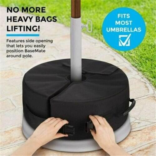 Outdoor Umbrella Parasol Base Stand Weight Bag Waterproof Heavy Duty Round Garden Patio Tent Sandbag Sun Shelter Accessories