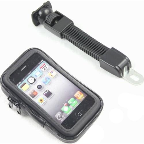 Waterproof Motorcycle Motorbike Bicycle Phone Mount Kit Scooter Holder Case Protector For iPhone Samsung With Bendable Arm