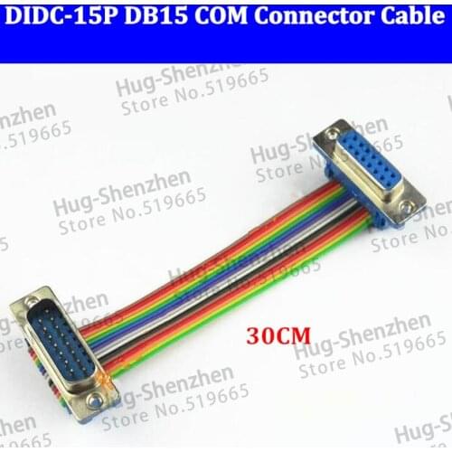 High Quality DB15 ribbon cable DIDC-15P male to female/female to female/male to male cable DIDC DR15 COM connector cable