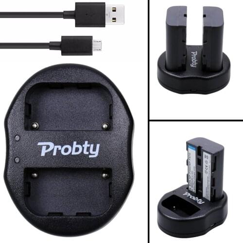 PROBTY Dual Channel USB Charger NP-F550 570 NP F550 NPF550 For Sony DSR-PD175 DSR-PD175P DSR-PD177 DSR-PD177P Camera charger