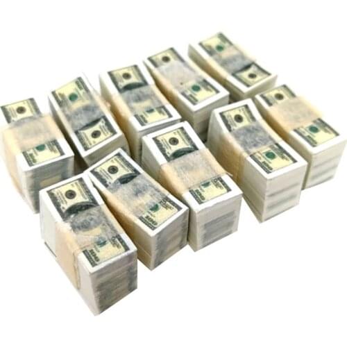 1/12 Scale A bundle Miniature Play Money Us $100 / $1Banknotes