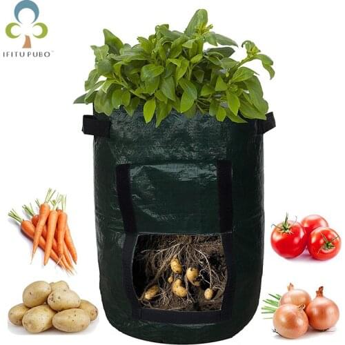 7/10 gallon big Plant seedling Grow Bags pot home garden tools Potato strawberry PE Vegetable jardin seedling growing pots YJN