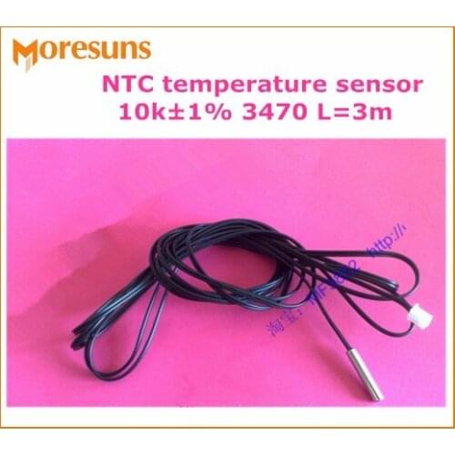 Fast Free Ship 100pcs/lot NTC Copper Shell 5*25mm 10k 1% 3470 L=3m NTC Temperature Sensor