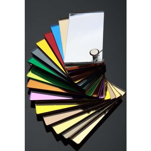 300*300*1.3MM Colorful Mirror Square Acrylic Sheet Plastic Pier Glass Hotel Decorative Lens Plexiglass Not Easy To Broken