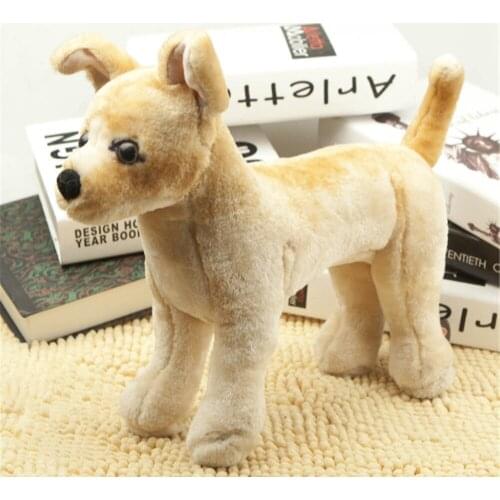 Fancytrader Stuffed Plush Dog Chihuahua Toys Realistic Animals Dogs Doll Home Decoration 40cm 16inch