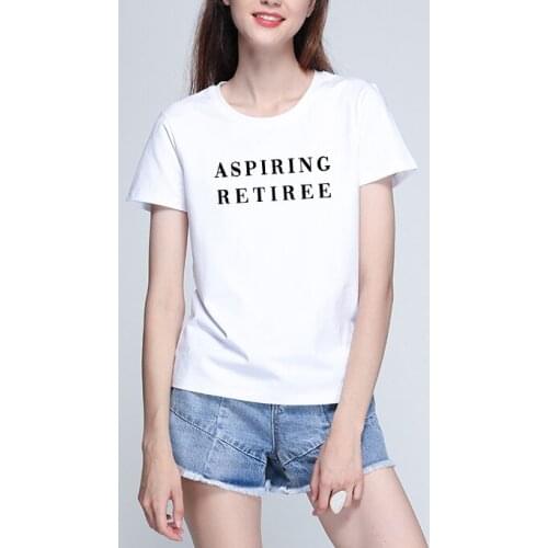 AISPIRING Printed T Shirt Women Harajuku Cotton Funny T Shirt Women Tops Vintage Tee Shirt O-neck T-shirt Femme Black & White