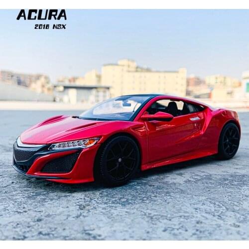 Maisto 1:24 Honda 2018 Acura NSX Red Model Die-Casting Alloy Car Model Crafts Decoration Collection Toy Tools Gift