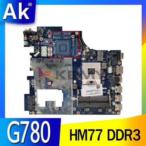 Akemy For Lenovo G780 LA-7983P notebook motherboard QIWG7 LA-7983P PGA989 HM77 DDR3 100% test work