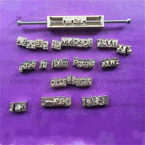 Customized copper mold stamping stamping embossed leather logo branding imitation type English alphabet alphanumeric symbols