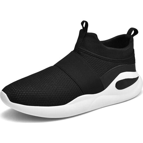 Turritopsis nutricula Mens Fashion Breathable flying woven large size mesh Non-leather Causal shoes