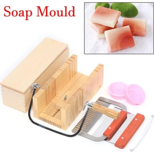 DIY Soap Making Tool Kit Silicone Molds Wood Beveler Planer Handmade Soap Mould + Wooden Soap Cutter Knife Experiment Tool