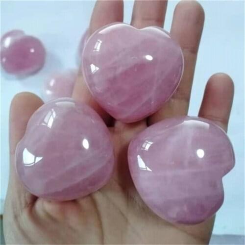 Natural healing crystals stone home decoration rose quartz heart for sale