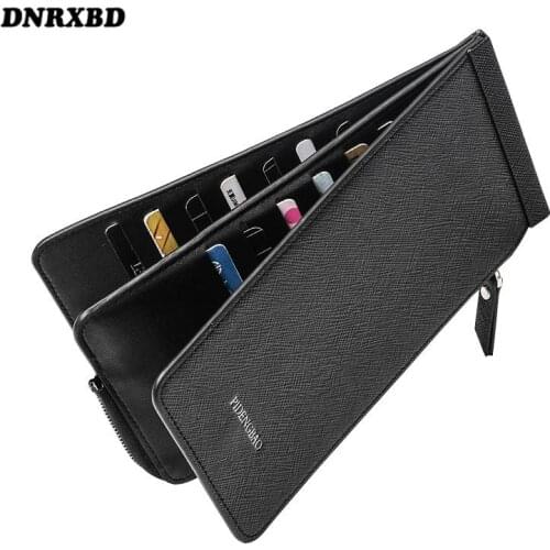 2021 New Card bag Fashion Unisex Business Leather Wallet 26 pcs ID Credit Card Holder Cards Case Pocket Organizer Money Coin Bag