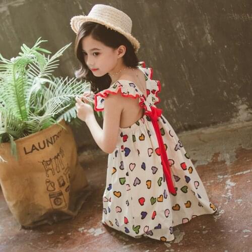 Girl Dress Floral Pattern Kids Dresses Off Shoulder ChildrenS Summer Dress Teenage Clothing For Young Girls 6 8 10 12 13