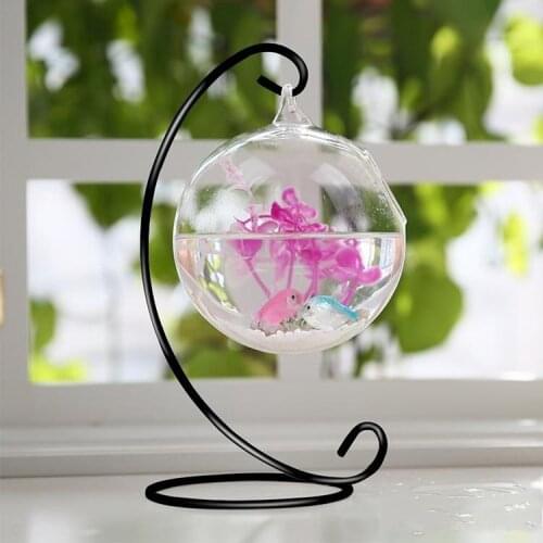 9inch height Ornament Display Stand Iron Hanging Stand Rack Holder for Hanging Glass Globe Air Plant Terrarium Wedding decor