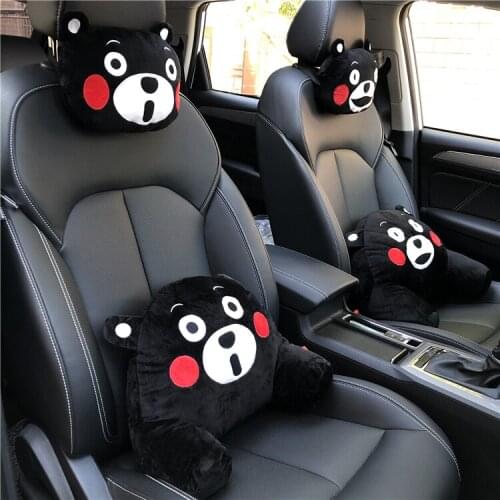 High Quality Cartoon Car Headrest Car Neck Pillow Car Interior Four Seasons Car Waist Pillow Waist