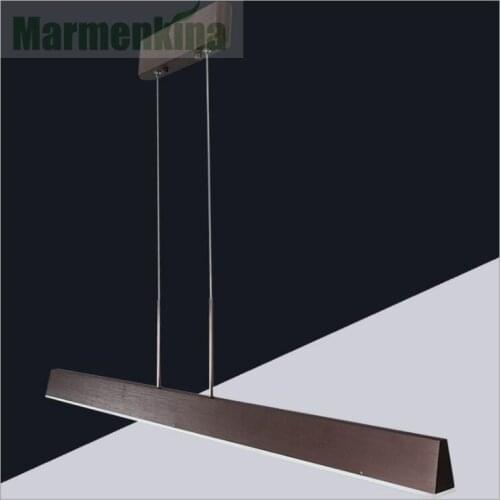 The office is simple and modern strip straightedge pendant lamp brushed aluminum Acrylic LED lamp living room lights restaurant