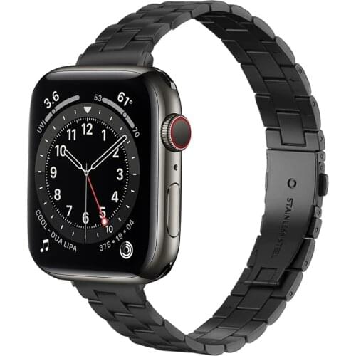 Slim Stainless Steel Strap for apple watch 6 se 40mm 44mm Wrist band for iwatch 5 4 3 38mm 42mm women Girls bracelet watchband