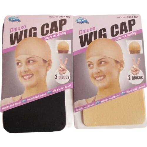 30 pieces Black New Deluxe Dream Wig Cap Stretchable Elastic Wig Net Snood Hair Net Superior Quality Nude Wig Cap 15 PACKS