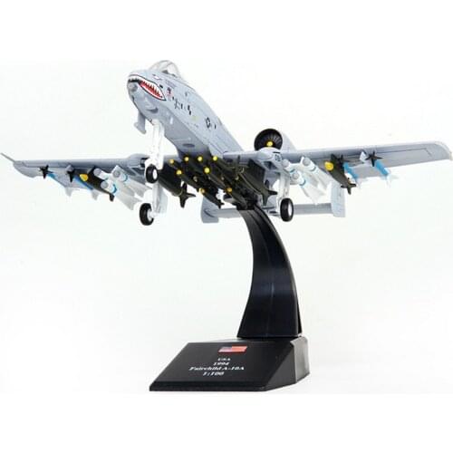 1/100 Scale A-10 Attack Plane Fighter Aircraft Model Toys W/ Display Stand