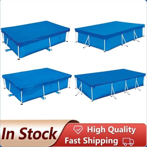 Outdoor Rectangle Solar Tarpaulin Swimming Pool Protection Cover Rainproof Dust Pool Cover Insulation Piscina Pool Accessories