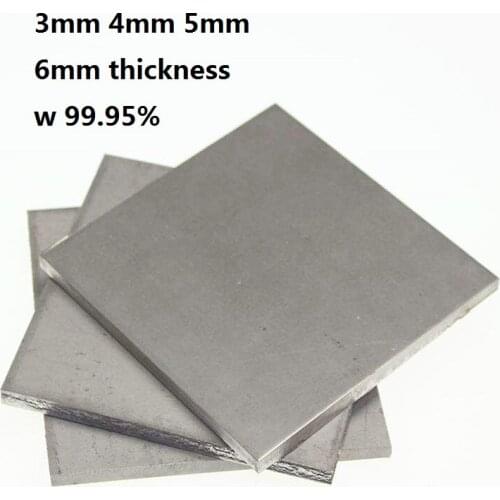 3mm 4mm 5mm 6mm Tungsten plate wolfram board W-Ni-Fe foil Tungsten electrode sheet W 99.95% Lanthanated Tungsten alloy plate
