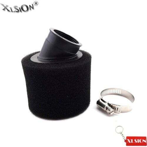 XLSION 38mm Angled Black Air Foam Filter Cleaner For 110cc 125cc CRF XR100 Dirt Pit Bike ATV SYM PGO